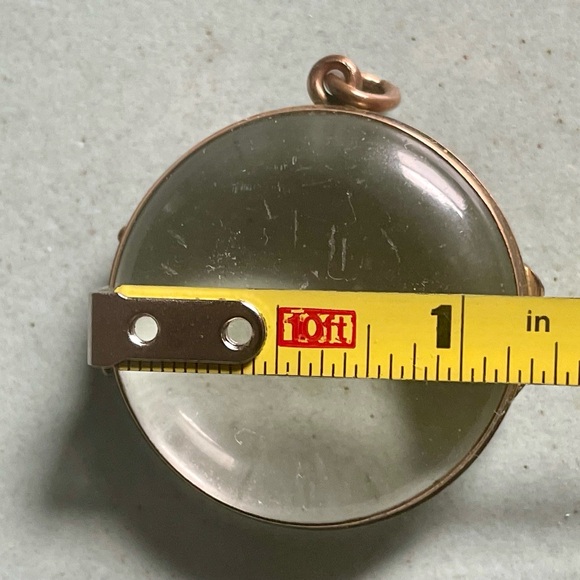 Antique Vintage Large Glass Locket - Picture 7 of 10